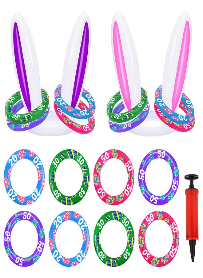Voiiake Easter Bunny Ear Ring Toss Game 2Pack, Easter Egg Fillers & Basket Stuffer Essentials for Teens Kids, Easter Gifts for Kids, Indoor Outdoor Games for Adults Family, Party Favors Supplies - Image 1