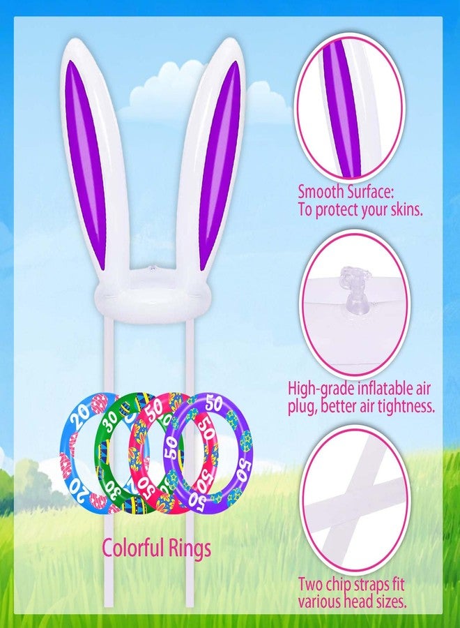 Voiiake Easter Bunny Ear Ring Toss Game 2Pack, Easter Egg Fillers & Basket Stuffer Essentials for Teens Kids, Easter Gifts for Kids, Indoor Outdoor Games for Adults Family, Party Favors Supplies - Image 4