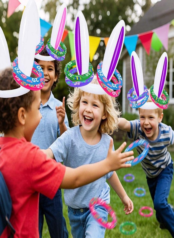 Voiiake Easter Bunny Ear Ring Toss Game 2Pack, Easter Egg Fillers & Basket Stuffer Essentials for Teens Kids, Easter Gifts for Kids, Indoor Outdoor Games for Adults Family, Party Favors Supplies - Image 5