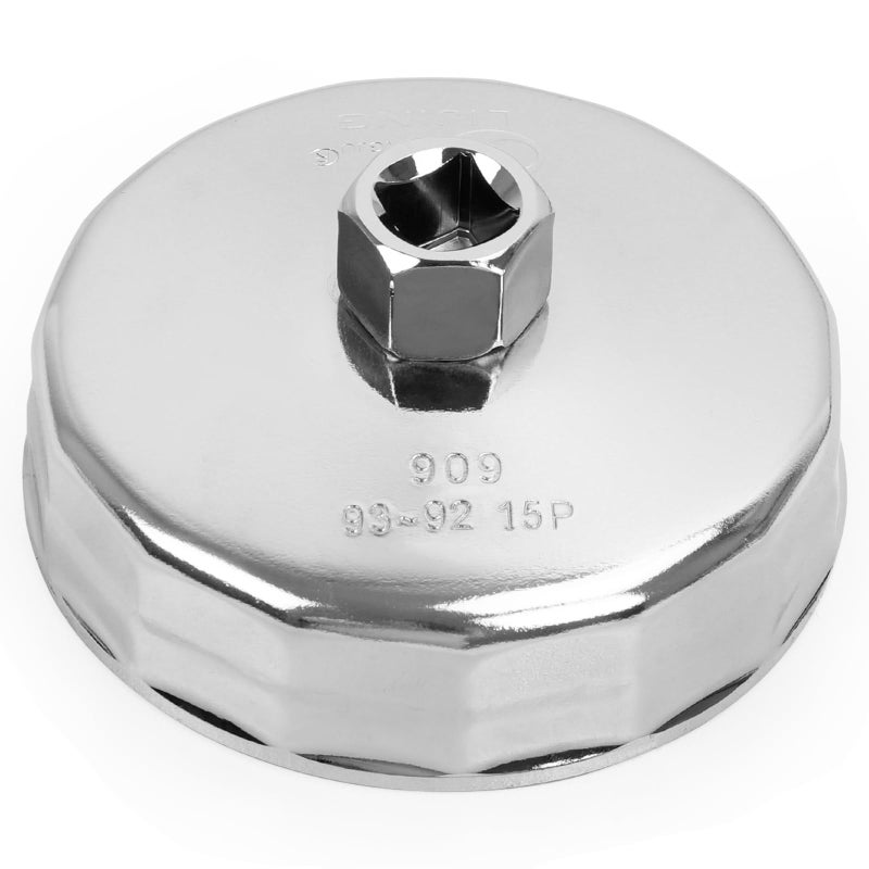 Tongze 9293mm Oil Filter Wrench 15 Flutes Oil Filter Removal Tool Compatible with Ford FL2124SFL2051SFL820S Oil Filter - Image 3