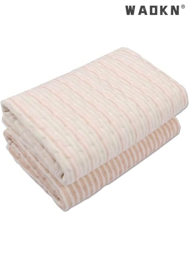 WAOKN Waterproof Bed Pad, 50x70cm Baby Waterproof Bed/Changing Pad, 4-Layer Incontinence Pad with 100% Cotton Surface,Washable Mattress Protector for Babies,Toddlers,and Adult  - Image 1