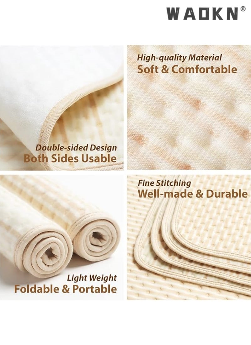 WAOKN Waterproof Bed Pad, 50x70cm Baby Waterproof Bed/Changing Pad, 4-Layer Incontinence Pad with 100% Cotton Surface,Washable Mattress Protector for Babies,Toddlers,and Adult  - Image 2