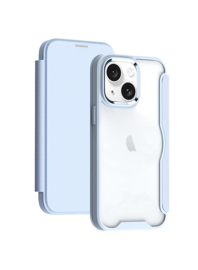 S-TOP Case For iPhone 15 RFID Blocking Adsorption Flip Leather Phone Case - Image 1