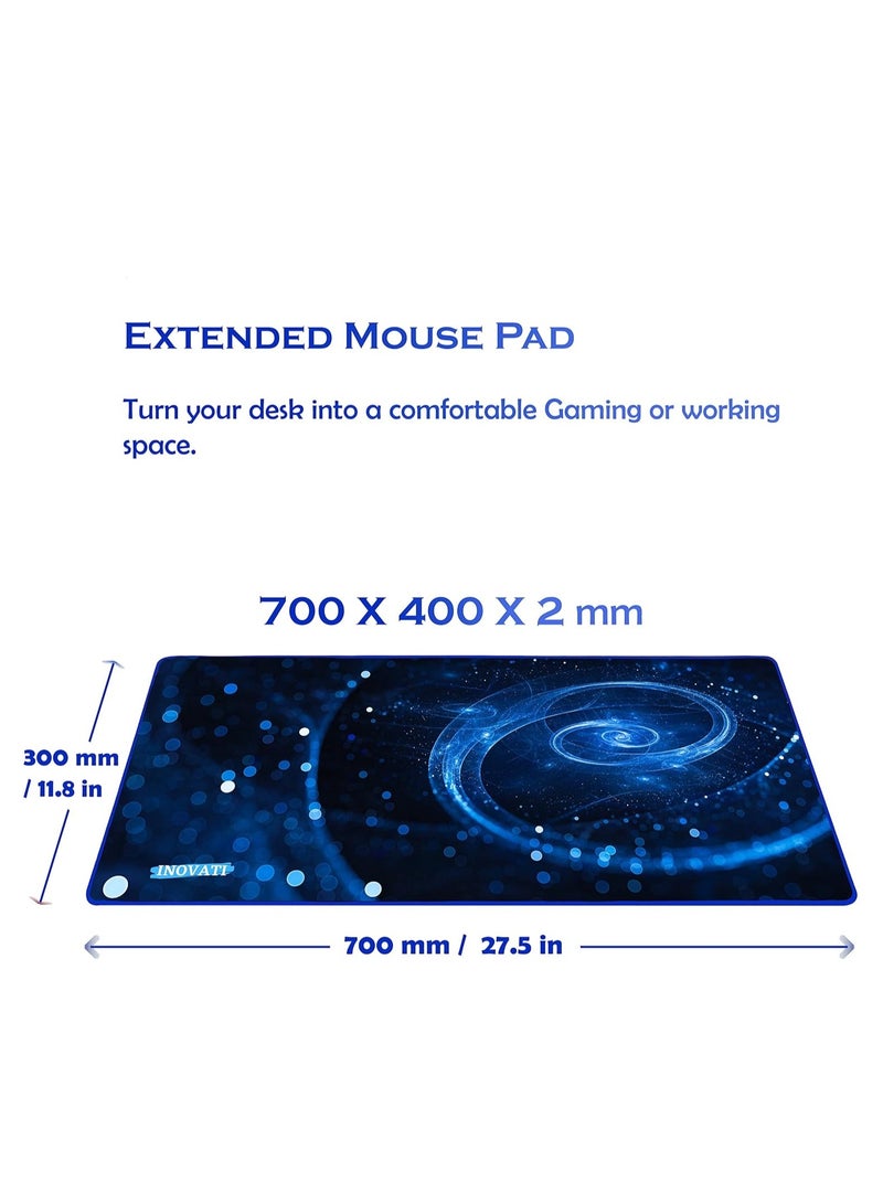 Extended Gaming Mouse Pad – Large Desk Mat 700×400×2mm for Laptop, Keyboard & Mouse – Galaxy Design - Image 2