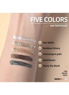 4 Colors Liquid Glitter Eyeliner Metallic Shimmer Diamond Mermaid Eyeshadow Waterproof Long Lasting Sparkling Eye Liner Makeup Colorful Set for Women Girls (Diamond Shape 5pcs (C)) - pzsku/ZC80367992C21DA20081AZ/45/_/1678701798/81690eaf-ad95-4675-bd34-70bfc7b979ec