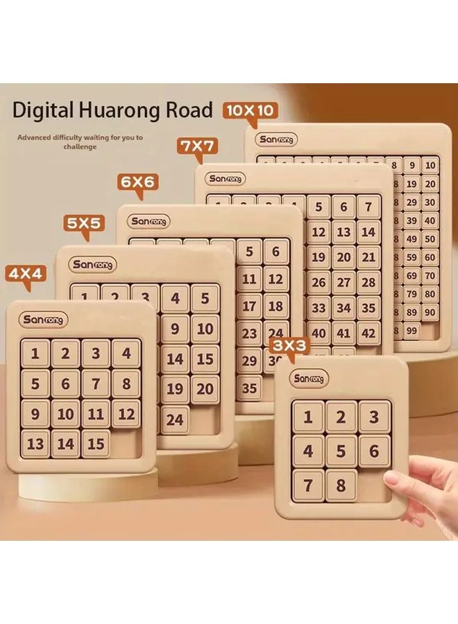 Magnetic Version 3x3 Digital Huarong Road Puzzle ABS Material Brain Teaser Gift - Image 2