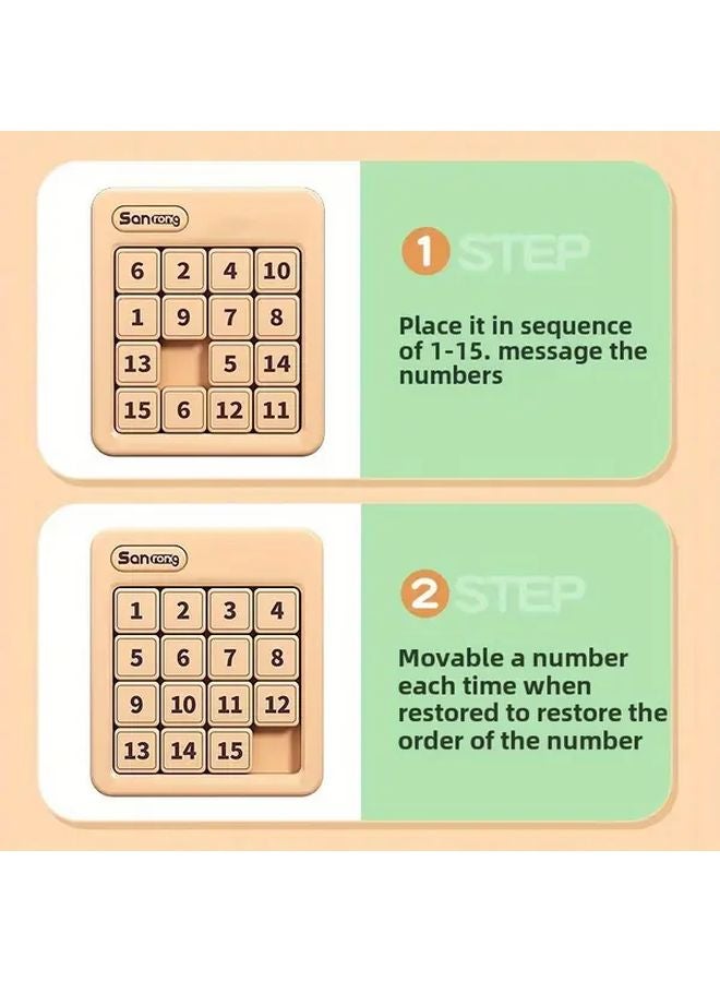 Magnetic Version 3x3 Digital Huarong Road Puzzle ABS Material Brain Teaser Gift - Image 5