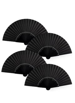 10 Pieces Folding Hand Fan, Black Silk Fabric Bamboo Ribs Hand Held, Chinese Japanese Vintage Silk Fans Fan for Wedding, Dancing,  Party, Gift Gift, DIY Creating - pzsku/ZC803774DD3C687AA7F94Z/45/_/1707466688/2b869baf-2ed5-490c-b22c-b8efa3ce4601