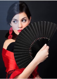 10 Pieces Folding Hand Fan, Black Silk Fabric Bamboo Ribs Hand Held, Chinese Japanese Vintage Silk Fans Fan for Wedding, Dancing,  Party, Gift Gift, DIY Creating - pzsku/ZC803774DD3C687AA7F94Z/45/_/1707466698/49496d68-31da-4e42-85ec-6df94e7c2304