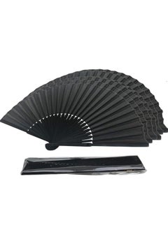 10 Pieces Folding Hand Fan, Black Silk Fabric Bamboo Ribs Hand Held, Chinese Japanese Vintage Silk Fans Fan for Wedding, Dancing,  Party, Gift Gift, DIY Creating - pzsku/ZC803774DD3C687AA7F94Z/45/_/1707466719/7d204ea2-874d-4312-bfa5-a63ce204f886