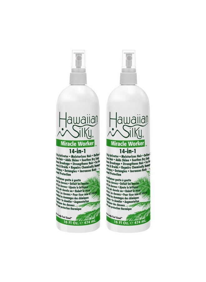 Hawaiian Silky 14In1 Miracle Worker 16 Oz Keratin Leavein Conditioner  - Image 1