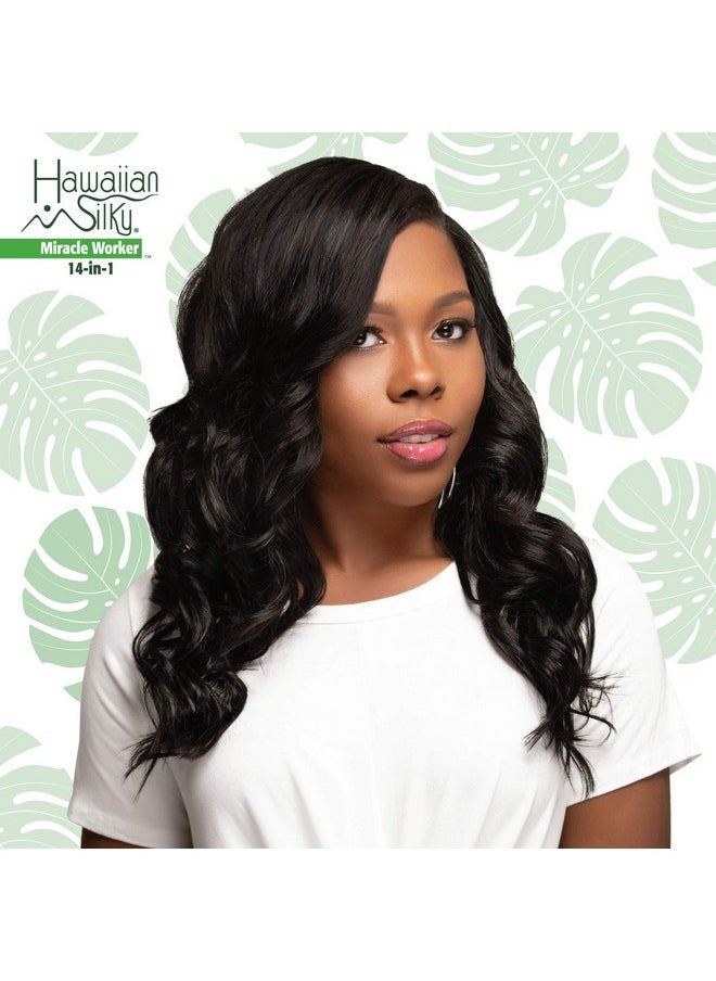 Hawaiian Silky 14In1 Miracle Worker 16 Oz Keratin Leavein Conditioner  - Image 4