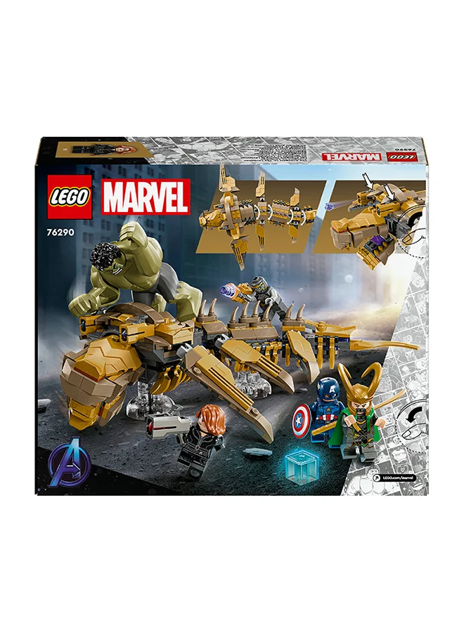 LEGO LEGO Marvel Avengers vs. Leviathan Buildable Kids Toy, Hulk with Captain America, Loki and Black Widow, with Mini Figures, Gift for Boys and Girls Ages 7+ 76290