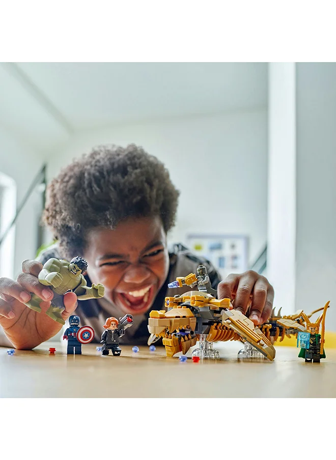 LEGO LEGO Marvel Avengers vs. Leviathan Buildable Kids Toy, Hulk with Captain America, Loki and Black Widow, with Mini Figures, Gift for Boys and Girls Ages 7+ 76290