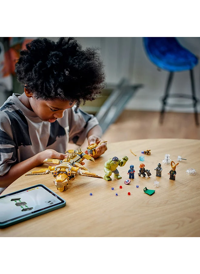 LEGO LEGO Marvel Avengers vs. Leviathan Buildable Kids Toy, Hulk with Captain America, Loki and Black Widow, with Mini Figures, Gift for Boys and Girls Ages 7+ 76290