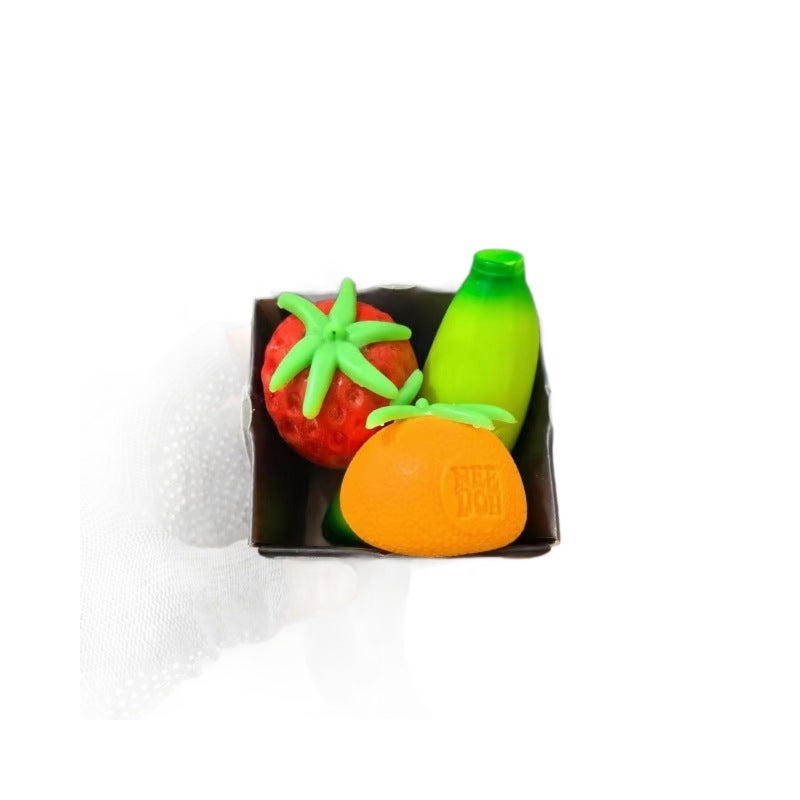 Fruit Squishy Toy Set - Banana, Strawberry, Orange - Image 5