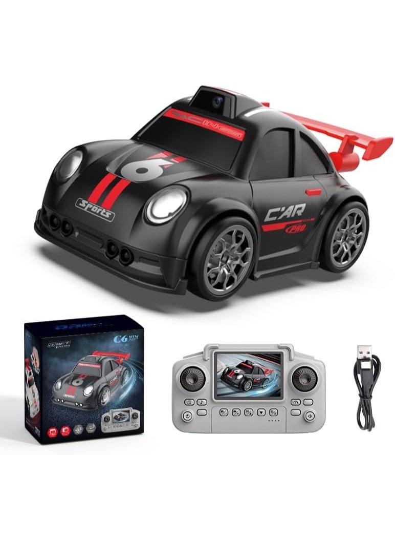 ELTRAZONE RC Drift Car with Camera 1080P AI Tracking Racing Vehicle, 2.4 Inch LCD Screen Remote Control, High Speed Drift Car, FPV Real-Time Driving View, Rechargeable Hobby Car for Boys, Beginners & Adults Black - Image 1