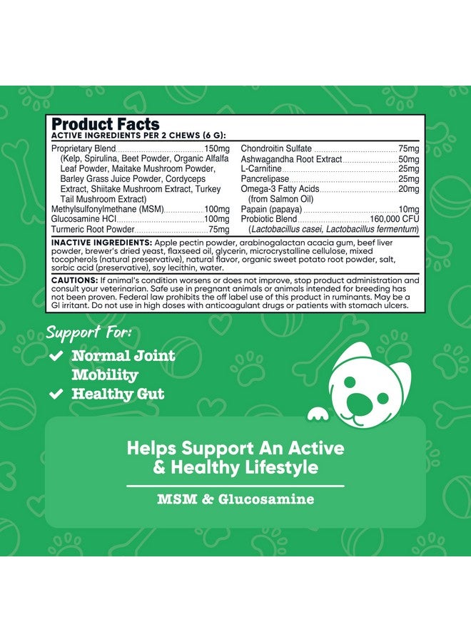 نيوتريكوست بيتس، علكات ناعمة متعددة الوظائف لدعم نمط حياة صحي ونشط للكلاب (بنكهة لحم البقر) 60 علكة ناعمة - Image 2