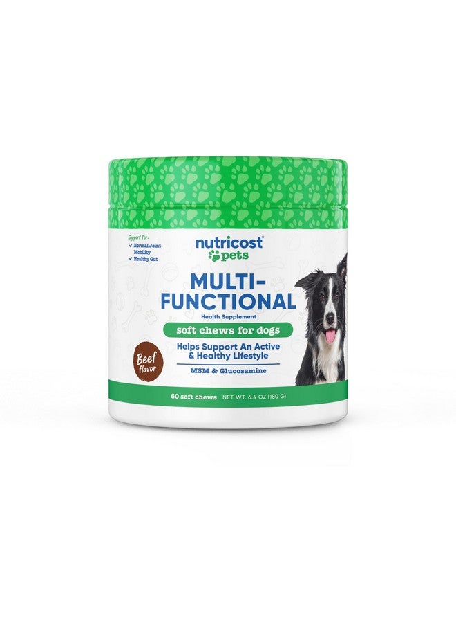 نيوتريكوست بيتس، علكات ناعمة متعددة الوظائف لدعم نمط حياة صحي ونشط للكلاب (بنكهة لحم البقر) 60 علكة ناعمة - Image 1