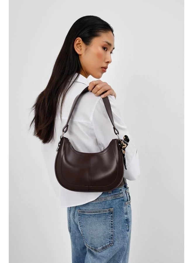 Shule Bags  Caldera Fular Detailed Baget Bag Dark Coffee. for Women | Best Price UAE
