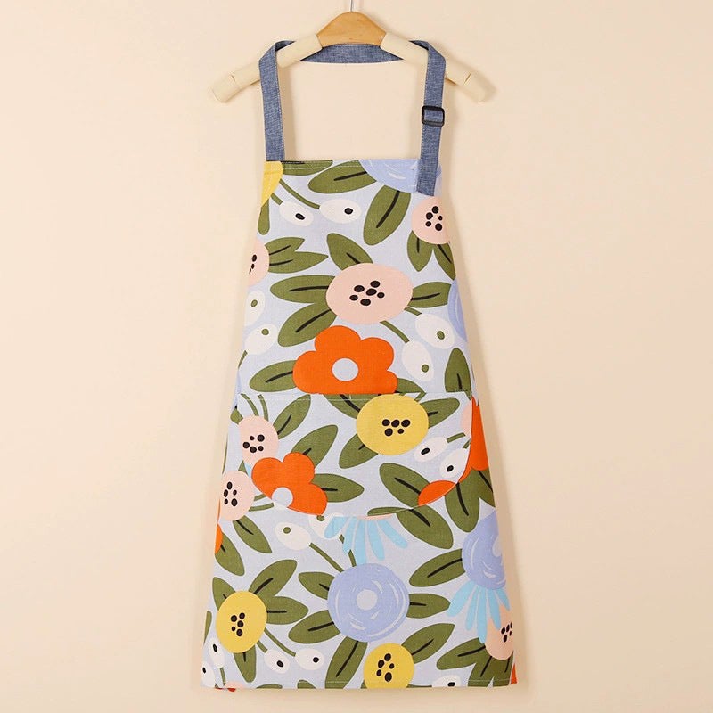 New Fashion Cotton Thickened Dirty Breathable Kitchen Household Work Clothes Labor Protection Apron Overalls - Image 1