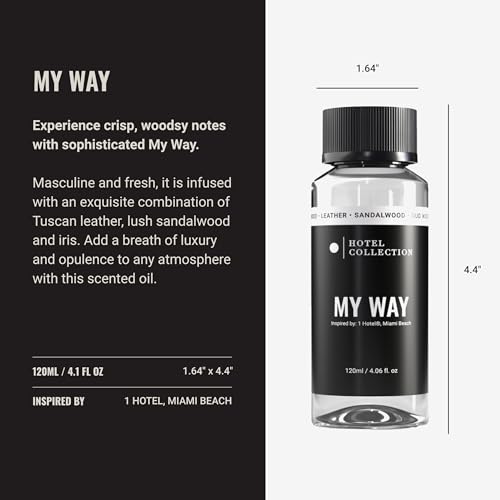 AROMA360 Hotel Collection Diffuser Oil - My Way - Aromatherapy Essential Fragrance Oil - Sandalwood, Warm Virginia Cedar & Beautiful Iris - 120ML 4.1 Fl oz - Image 3