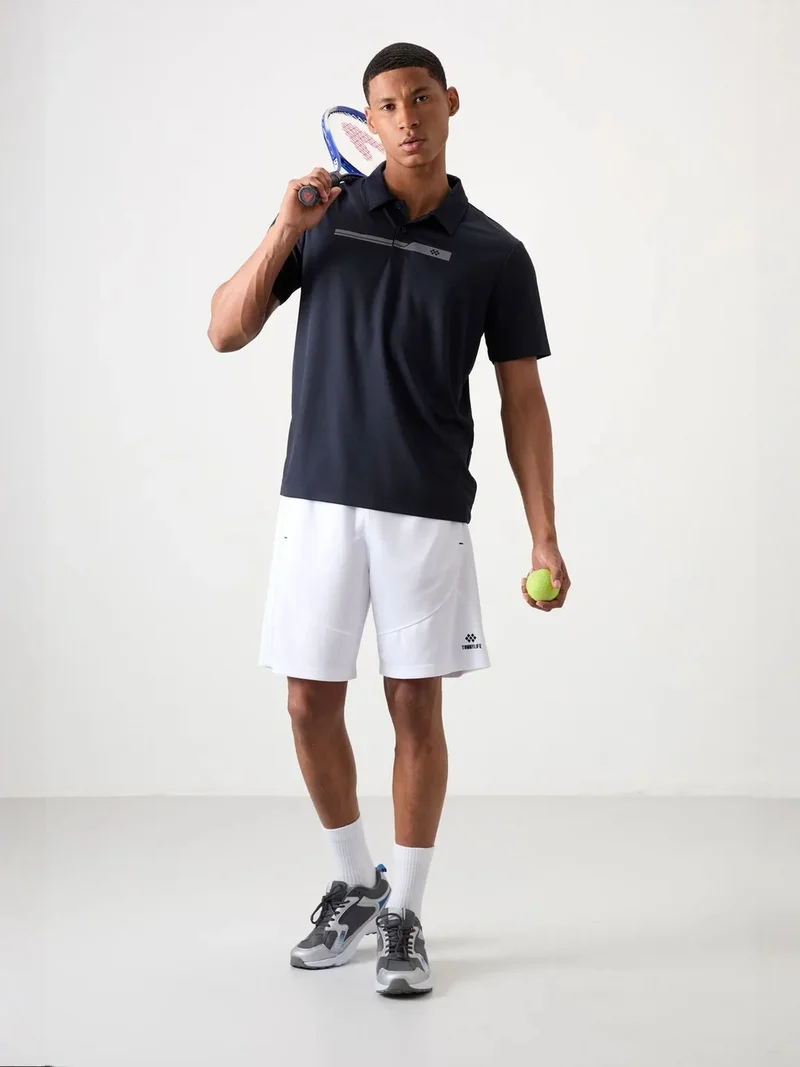 تومي لايف TOMMY Men's Polo Collar Button T-Shirt