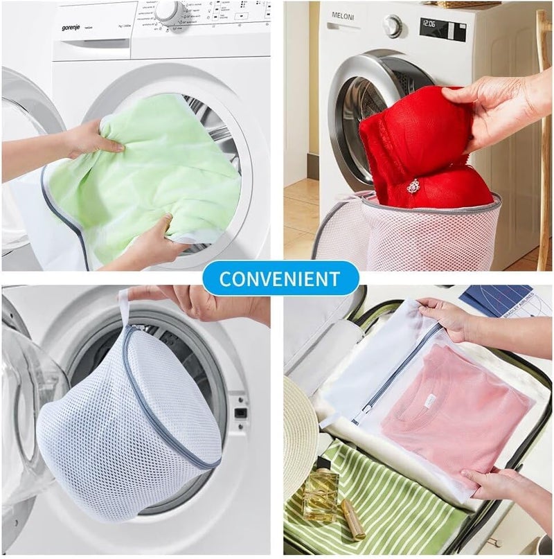 INKULTURE Mesh Laundry Bags, Wash Bags, Durable Structure with Strong Zipper, Suitable for Underwear, Delicate Clothes, Pants, Shoes, Socks Washing (Large 20 * 24in*3pcs) - Image 4