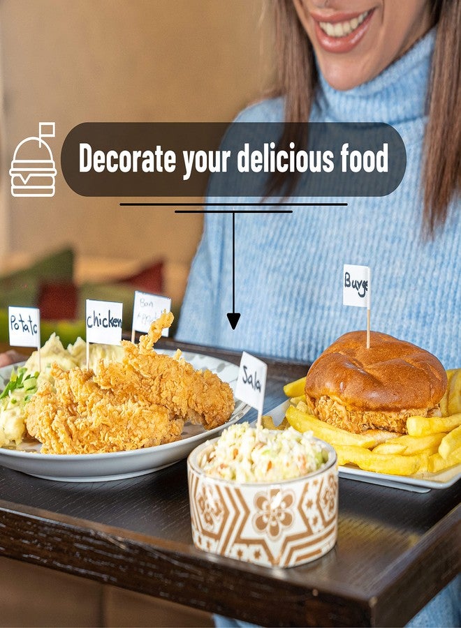 Mr. Pen- Blank Toothpick Flags, White, 100 Pcs, Cheese Markers, Cheese Labels for Charcuterie Board, Charcuterie Labels, Cheese Board Labels, Charcuterie Board Labels, Buffet Labels, Flag Toothpicks - Image 5