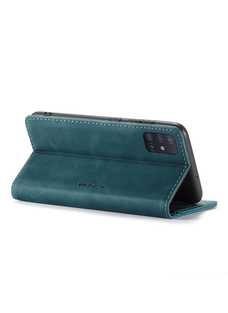 CaseMe CaseMe Samsung Galaxy A51 Case Wallet, for Samsung Galaxy A51 Wallet Case Book Folding Flip Folio Case with Magnetic Kickstand Card Slots Protective Cover - Green  - Image 5