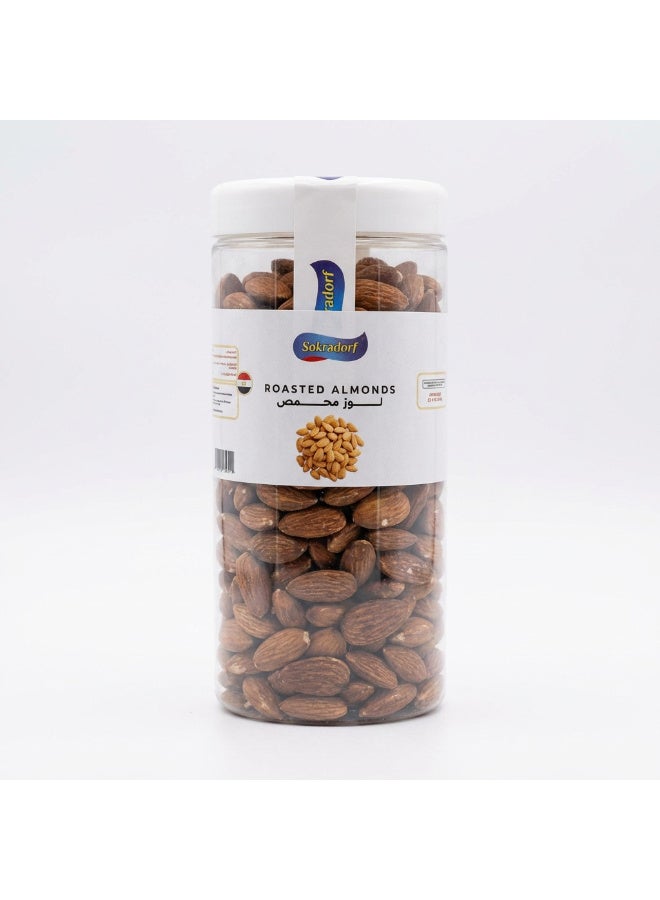sokradorf Premium Roasted Almonds 350g Crunchy Almond Nuts Healthy Snack Roasted Nuts for Diet Protein Rich Natural Almond Kernels for Hosting Snacks and Daily Snacking - Image 1