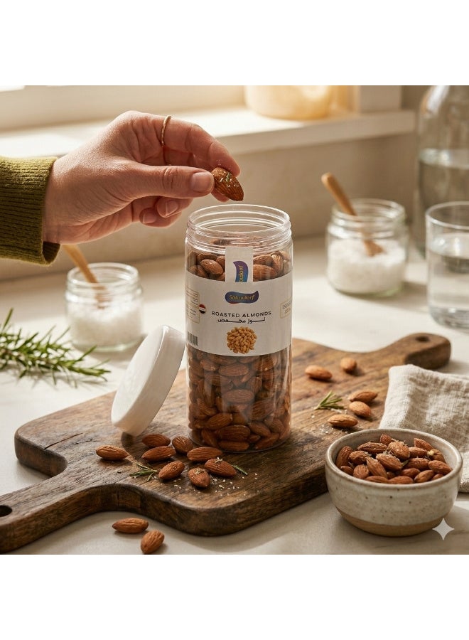 sokradorf Premium Roasted Almonds 350g Crunchy Almond Nuts Healthy Snack Roasted Nuts for Diet Protein Rich Natural Almond Kernels for Hosting Snacks and Daily Snacking - Image 4