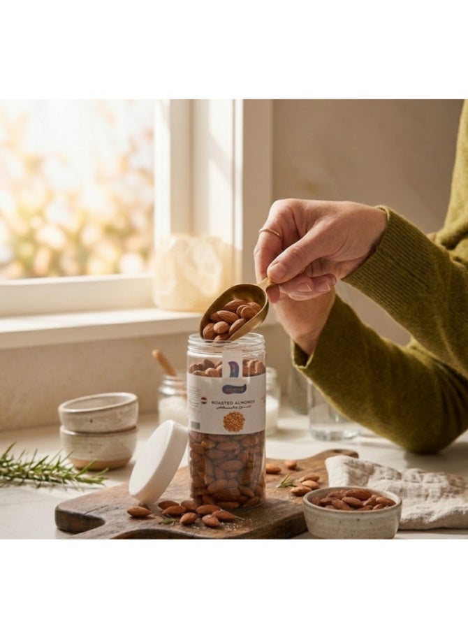 sokradorf Premium Roasted Almonds 350g Crunchy Almond Nuts Healthy Snack Roasted Nuts for Diet Protein Rich Natural Almond Kernels for Hosting Snacks and Daily Snacking - Image 2