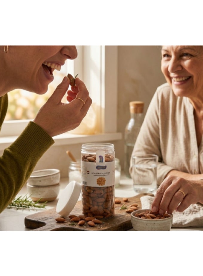 sokradorf Premium Roasted Almonds 350g Crunchy Almond Nuts Healthy Snack Roasted Nuts for Diet Protein Rich Natural Almond Kernels for Hosting Snacks and Daily Snacking - Image 3