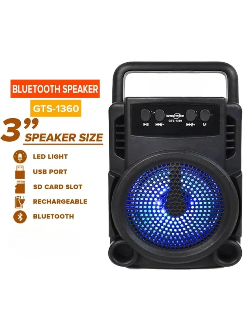Portable wireless Bluetooth speaker supports stereo USB Micro SD, AUX power that delivers high-quality sound. - Image 2