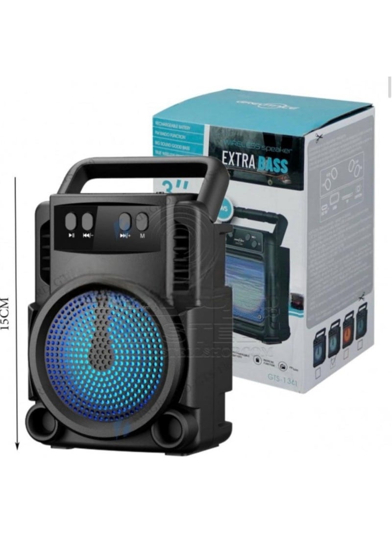 Portable wireless Bluetooth speaker supports stereo USB Micro SD, AUX power that delivers high-quality sound. - Image 3