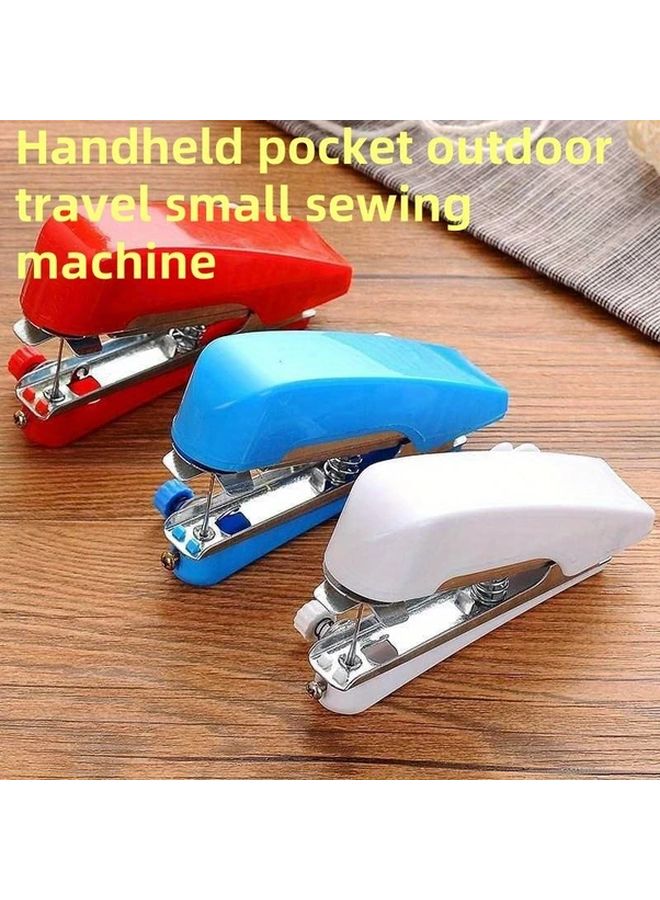 Portable Mini Sewing Machine Manual Handheld Red No Electricity Needed For Travel - Image 2