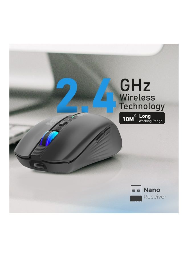 بروميت ماوس لاسلكي مزود بـ 7 أوضاع RGB و3 مستويات DPI قابلة للتعديل - Image 5