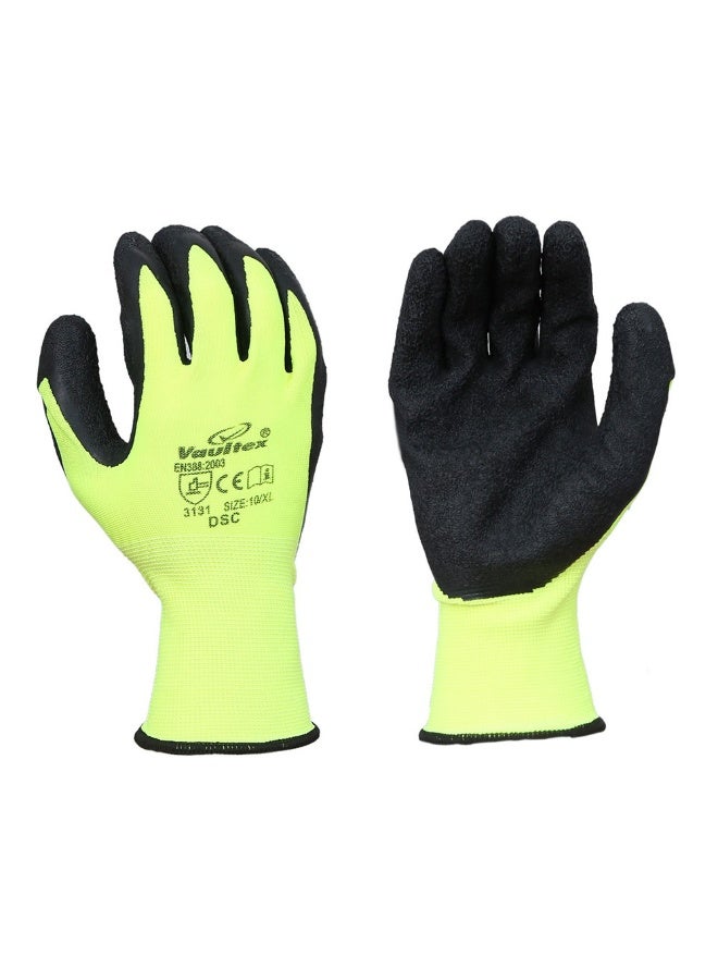 Vaultex Vaultex DSC Latex Coated Gloves Black/Yellow Size M, 12 Pair/Pack  - Image 3