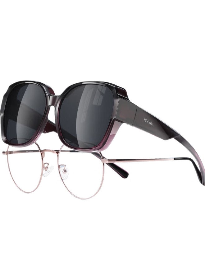 HLA (Hla) Polarized Sunglasses For Myopia With Uv Protection For Men And Women Driving Sun Glasses Purple 087 - Image 3