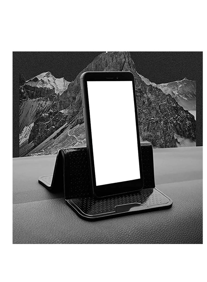 Y&D KASTWAVE Car Phone Holder, Non-slip Silicone Mats in Holder for Dashboard Mobile Holds Cell Phones Washable Reusable Black 20.5*12cm - Image 2