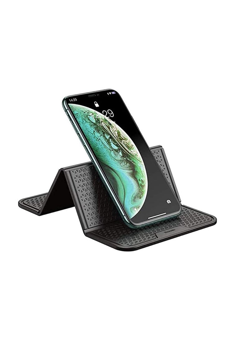 Y&D KASTWAVE Car Phone Holder, Non-slip Silicone Mats in Holder for Dashboard Mobile Holds Cell Phones Washable Reusable Black 20.5*12cm - Image 1