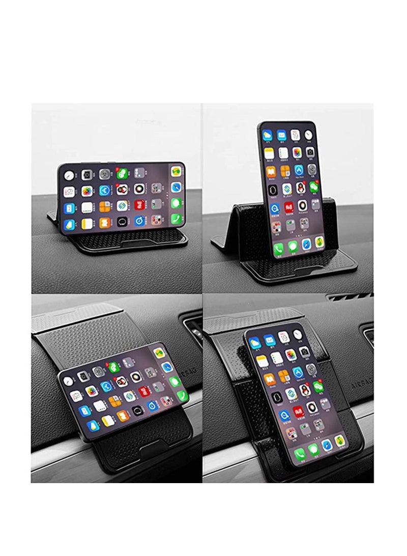 Y&D KASTWAVE Car Phone Holder, Non-slip Silicone Mats in Holder for Dashboard Mobile Holds Cell Phones Washable Reusable Black 20.5*12cm - Image 3