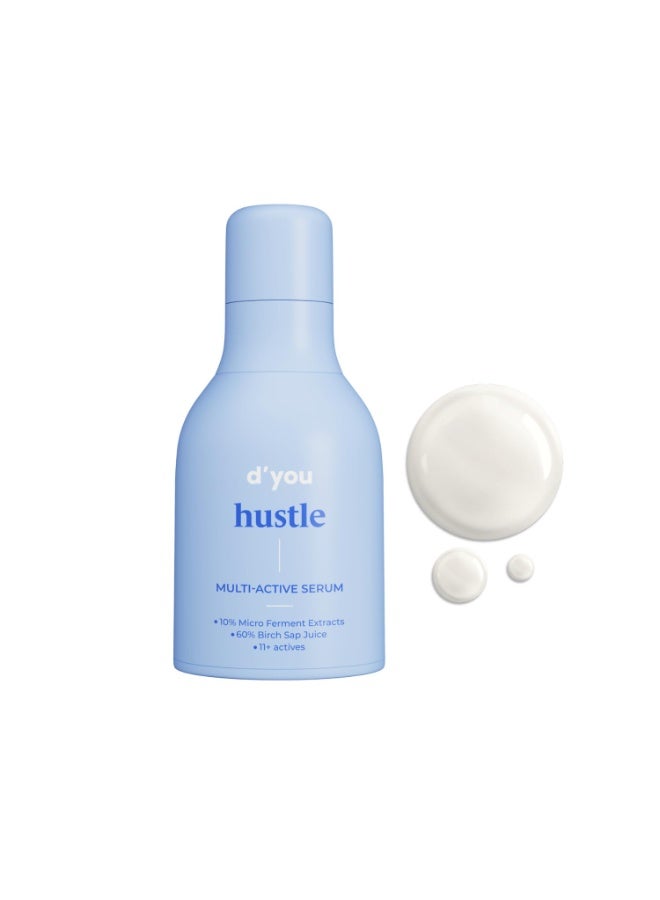 ديو سيروم الوجه متعدد الفعالية بفيتامين C من "d'you Hustle" - غني بالنياسيناميد وحمض الهيالورونيك | سيروم للرجال والنساء | منتج كوري للعناية بالبشرة - 30 مل - Image 1