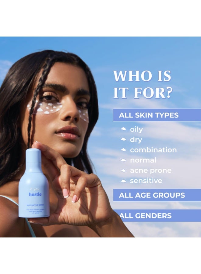 ديو سيروم الوجه متعدد الفعالية بفيتامين C من "d'you Hustle" - غني بالنياسيناميد وحمض الهيالورونيك | سيروم للرجال والنساء | منتج كوري للعناية بالبشرة - 30 مل - Image 4