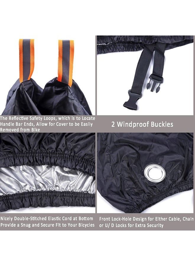 ZCOINS Waterproof Bike Cover for 1 or 2 Bikes, Bike Covers for Outside Storage, 210T Extra Heavy Duty Waterproof Anti Rain Dust UV Protective Bicycle Cover/Bike Storage for Mountain Bike with Storage Bag - Image 4