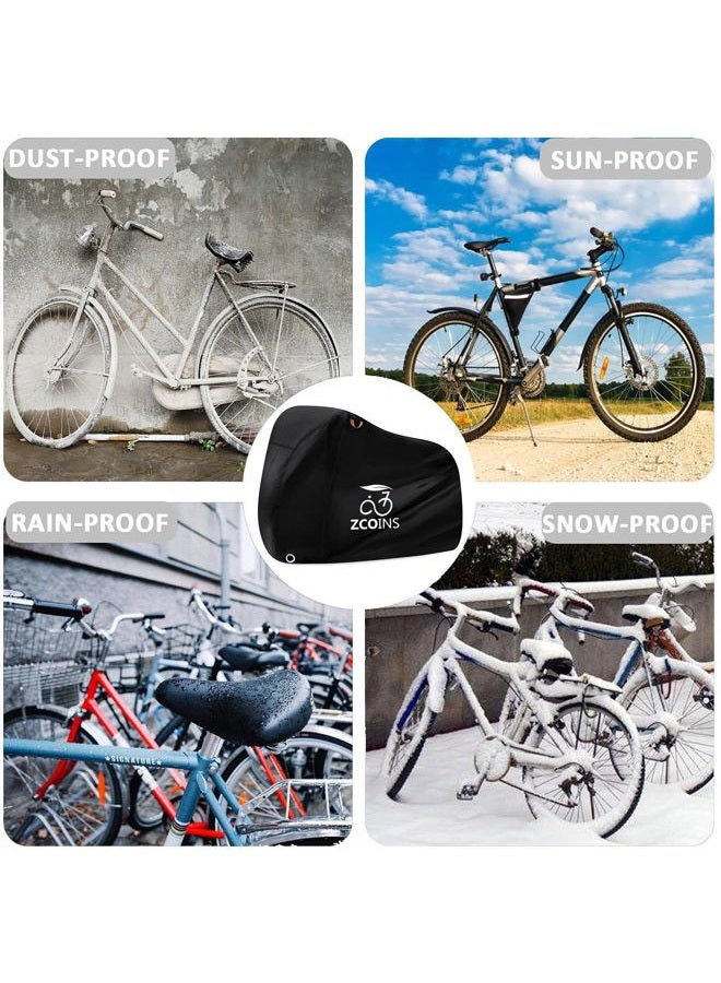 ZCOINS Waterproof Bike Cover for 1 or 2 Bikes, Bike Covers for Outside Storage, 210T Extra Heavy Duty Waterproof Anti Rain Dust UV Protective Bicycle Cover/Bike Storage for Mountain Bike with Storage Bag - Image 5