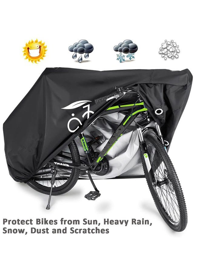 ZCOINS Waterproof Bike Cover for 1 or 2 Bikes, Bike Covers for Outside Storage, 210T Extra Heavy Duty Waterproof Anti Rain Dust UV Protective Bicycle Cover/Bike Storage for Mountain Bike with Storage Bag - Image 3