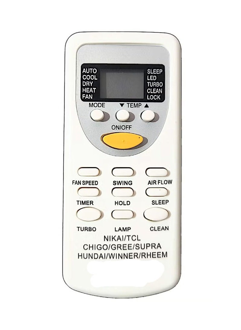 erorex - Universal Air Conditioner Remote Control  With Turbo Mode Sleep Led Display and Auto Temperature Control - Image 1