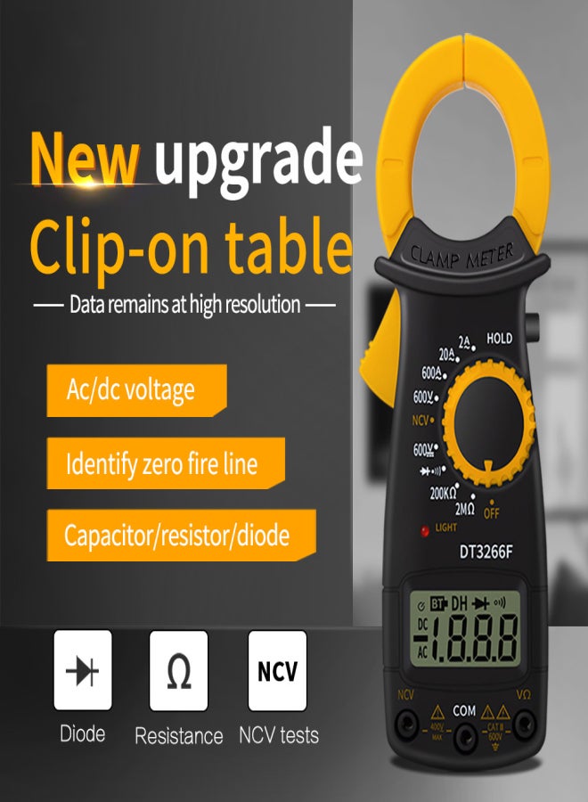 ANENG Digital Clamp Meter Multimeter Handheld AC DC Voltage Current Voltmeter Diode Resistance Non-contact Fire Wire Identification - Image 5